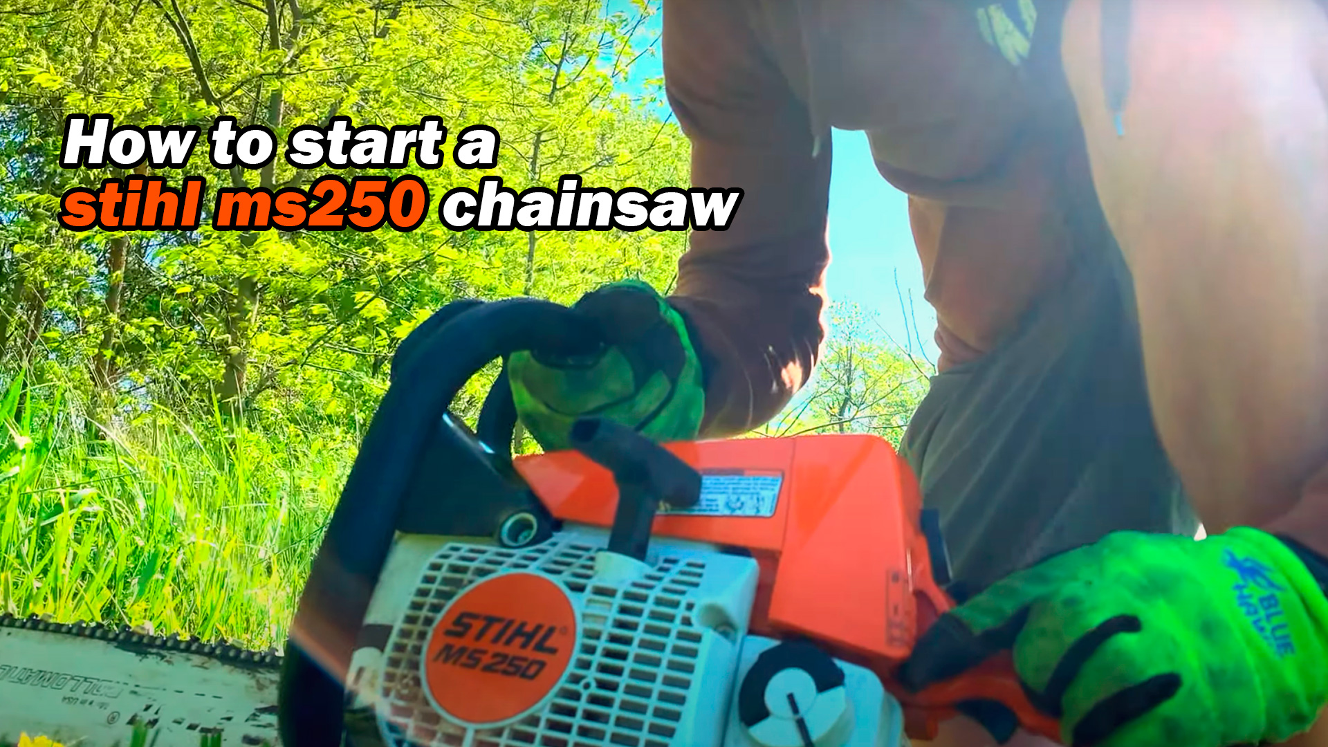 How to Start A Stihl MS250 Chainsaw CHAINSAW PARTS